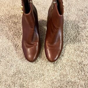 Kate Spade Rich Brown Ankle Booties